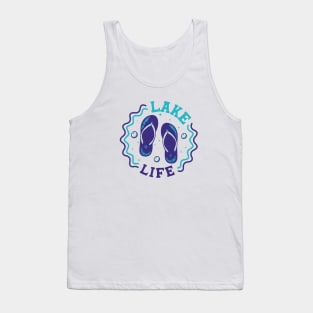 Lake Life // Fun Summer Flip Flop Badge Tank Top